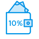 10% річних на залишок коштів