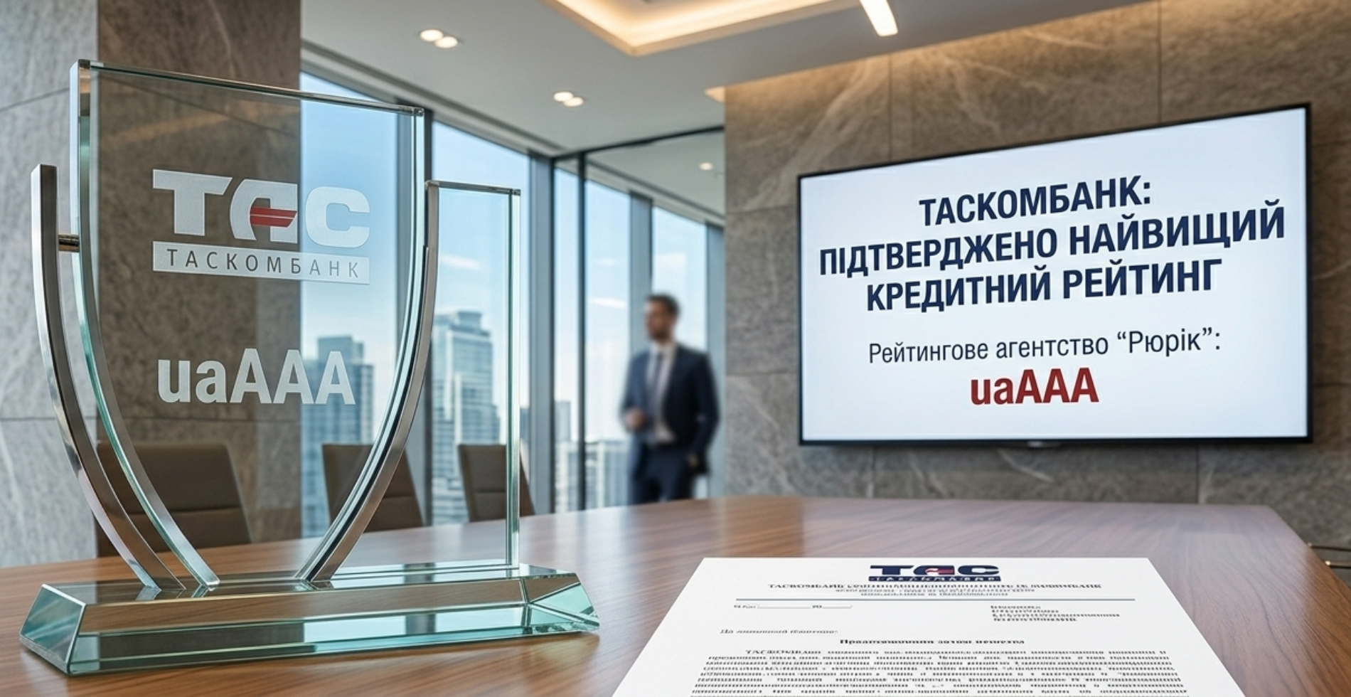 НРА «Рюрік» підтвердило найвищий кредитний рейтинг ТАСКОМБАНКУ - uaAAA